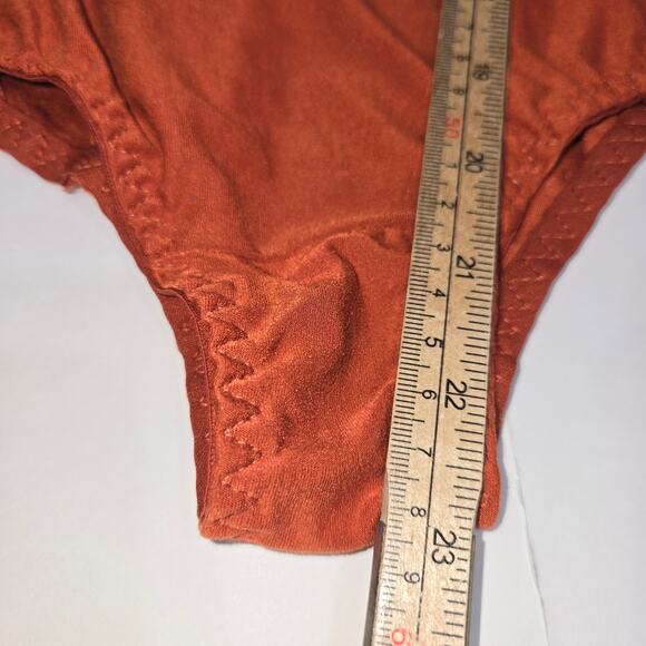 We Are HAH Womens Womens Medium Don't Be Square Bodysuit Burnt Orange Festival - Picture 6 of 10